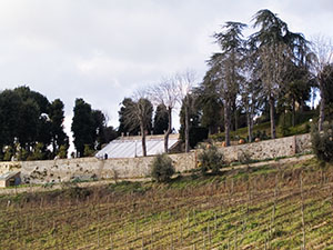 La serra del Giardino di Villa Monaciano, Castelnuovo Berardenga.
