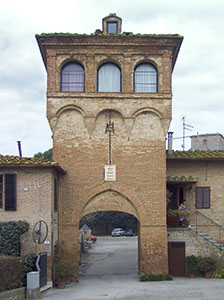 The external tower of the Cuna Grange, Monteroni d'Arbia.