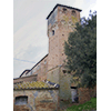 One of the fortified towers of the Cuna Grange, Monteroni d'Arbia.