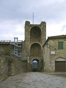 Inside the Romea Gate, Monteriggioni.