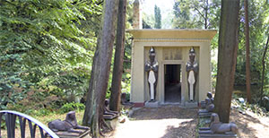 Little Egyptian temple in the Stibbert Garden, Florence.