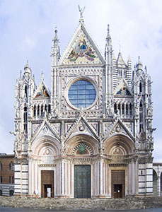 Facade of the Cathedral of Siena.