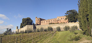 Panoramica del Castello di Brolio, Gaiole in Chianti.