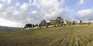 Panorama of Villa di Monaciano and Garden, Castelnuovo Berardenga.