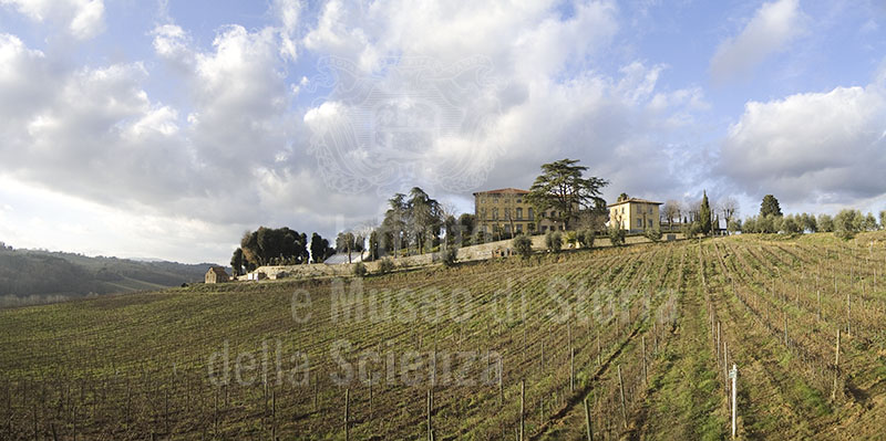 Panorama of Villa di Monaciano and Garden, Castelnuovo Berardenga.