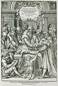 Realdo Colombo, "De re anatomica" - title page.