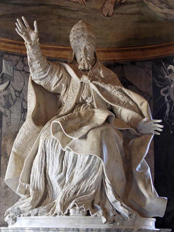 Statue of Urban VIII by Gian Lorenzo Bernini, 1635-1640 ca. (Palazzo dei Conservatori, Roma, Aula maggiore o Sala degli Orazi e Curiazi).