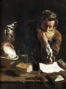 Archimede, olio su tela di Domenico Fetti, 1620, (Gemldegalerie Alte Meister, Dresden)