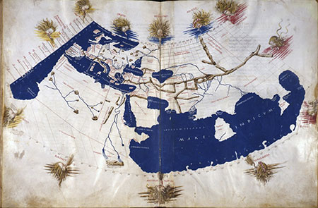Piero del Massaio [attr.], Planisfero tolemaico in prima proiezione