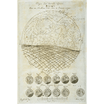 Fasi di un’eclissi di Luna (J. Hoewel, Selenographia, Danzica, 1647, fig. FFf)